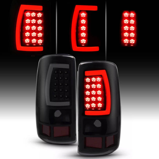 DURAFORCE LED Tube Tail Lights Black Smoke for Chevy Suburban/Tahoe 2000-2006 for GMC Yuko