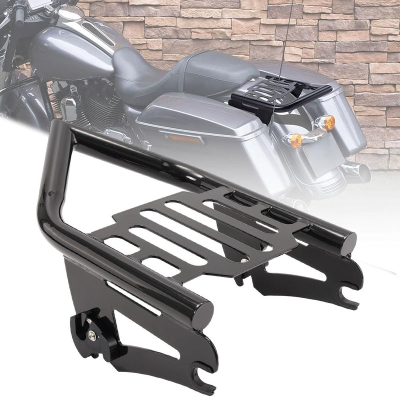 Detachable Two-Up Luggage Rack for Harley Touring Road King Street Glide 2009-Up