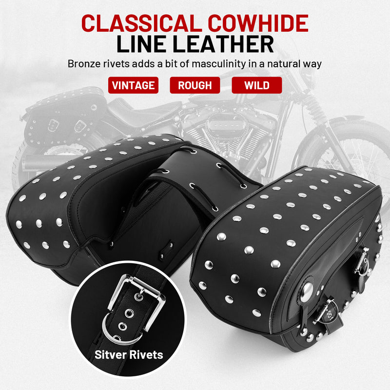 Left Right Side Motorcycle Saddle Bags for Harley Dyna Heritage Softail