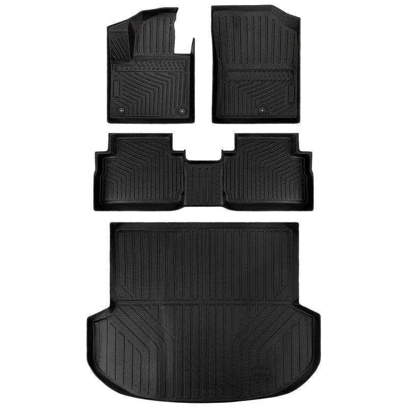 All-Weather 2 Row Floor Mats Cargo Liner for Hyundai Santa Fe 2021-2023