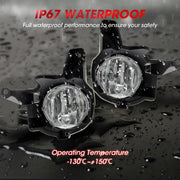 DURAFORCE Fit 2013 2014 2015 Toyota RAV4 Pair Front Bumper Clear Halogen Fog Lights Lamps