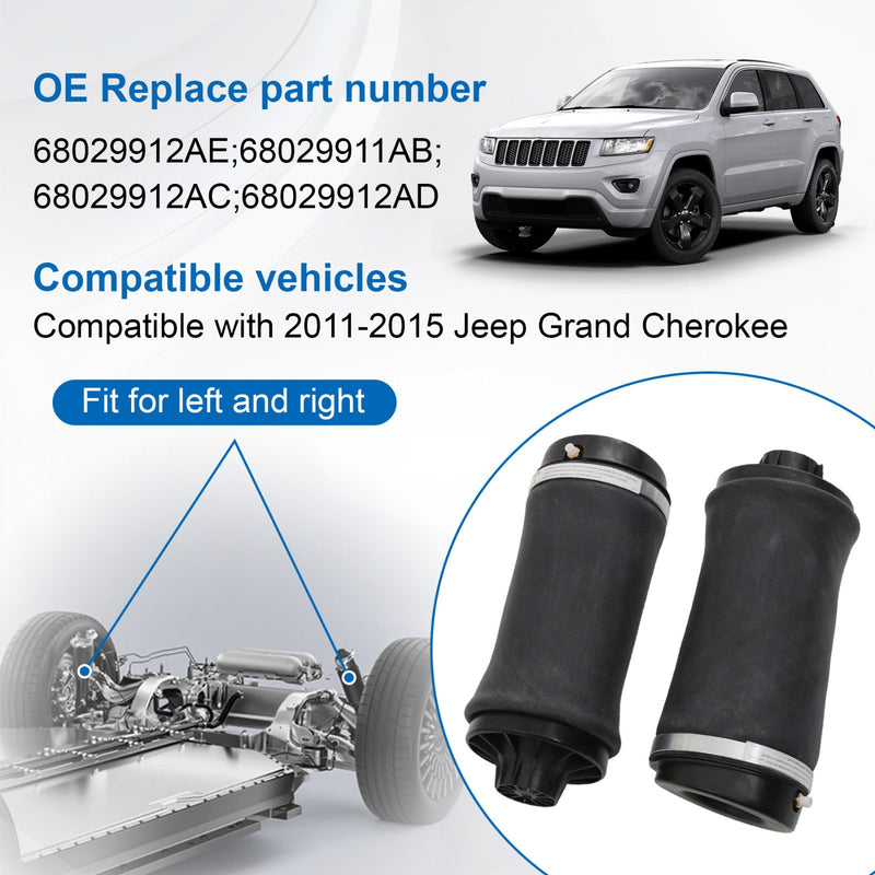 Rear Air Suspension Springs Left Right for Jeep Grand Cherokee 2011-2018 2x