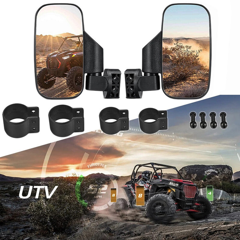 1.75"-2" Roll Bar Side Mirrors for Polaris Ranger RZR S XP Crew 570 800 900 1000