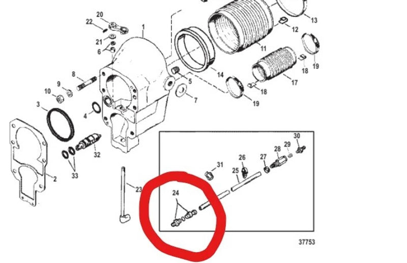 DURAFORCE 22-815956A1 Coupling Connector Kit for MerCruiser Alpha Gen2 Speedometer