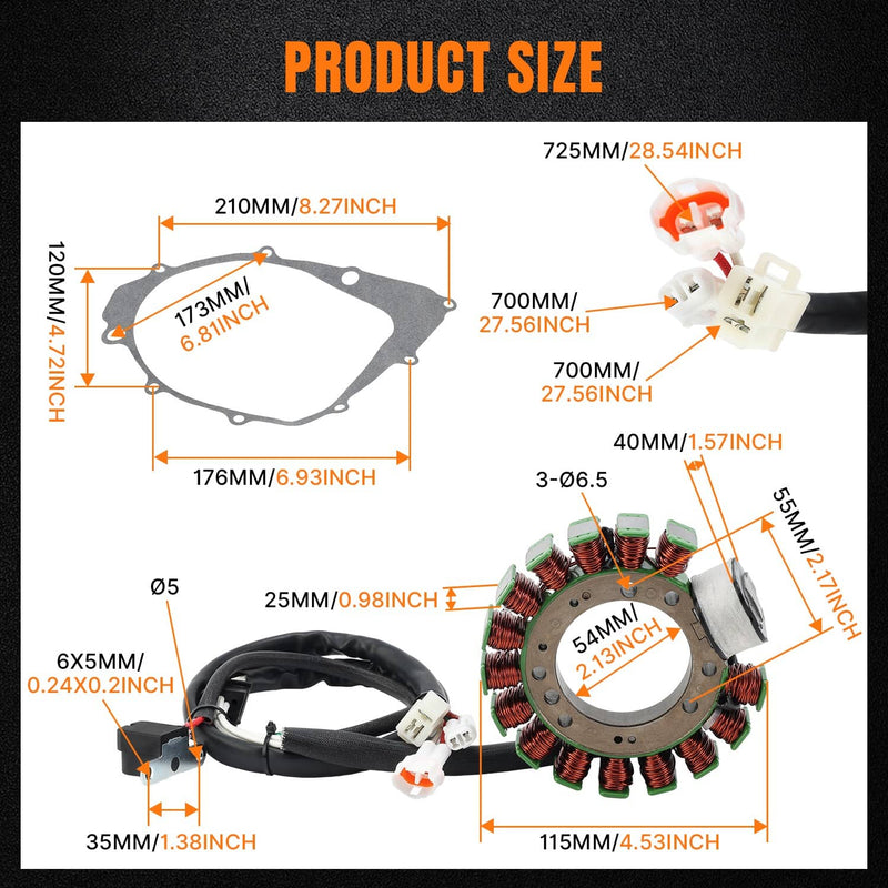 Stator Gasket for Yamaha Kodiak YFM400FW 1993-1998 Big Bear YFM350F 1995-1997