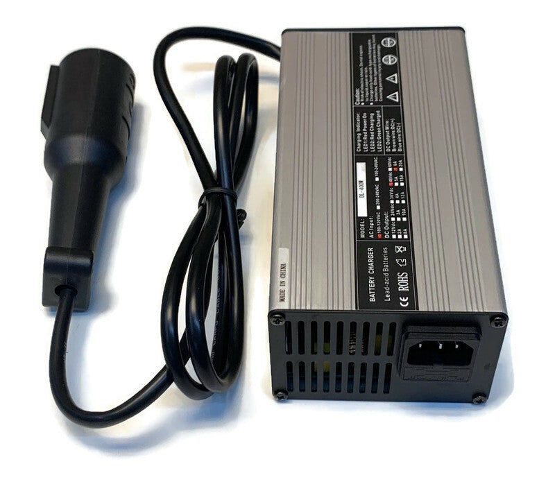 DURAFORCE 48V 6A Snap Head 3 Pin Plug Battery Charger for Club Car Yamaha Ezgo Golf Cart
