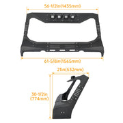 DURAFORCE Steel Armor Windshield Frame Cover Visor Cowl w/LED for Jeep Wrangler JK 2007-18