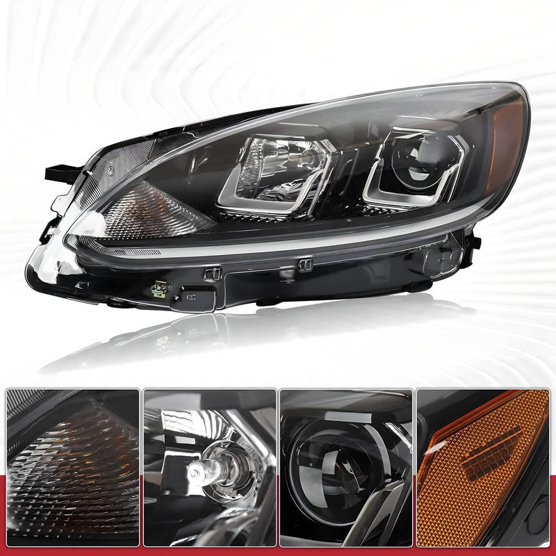 Left Driver Side Halogen Headlight Assy w/Bulb for Ford Escape 2020 2021 2022