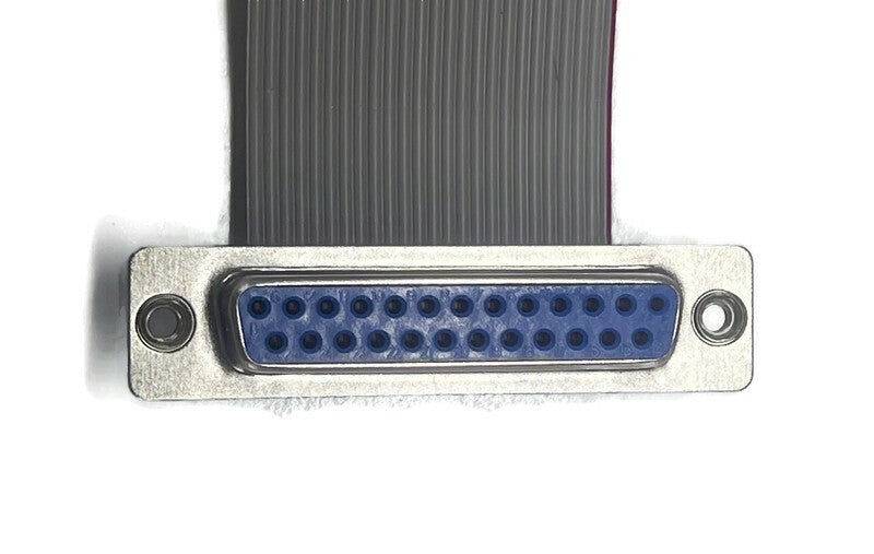 DB25 Male to DB25 Female 25 Wire 28AWG Flat Ribbon Cable 2ft for Data RS232