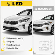 DURAFORCE 92201D5000 LED Fog Light Lamp for Kia Optima 2016-2018 Front Left Driver Side