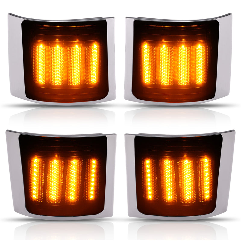 Smoke Sequential LED Corner Marker Lights for Chevy C/K 1500 2500 1994-1999 4PC