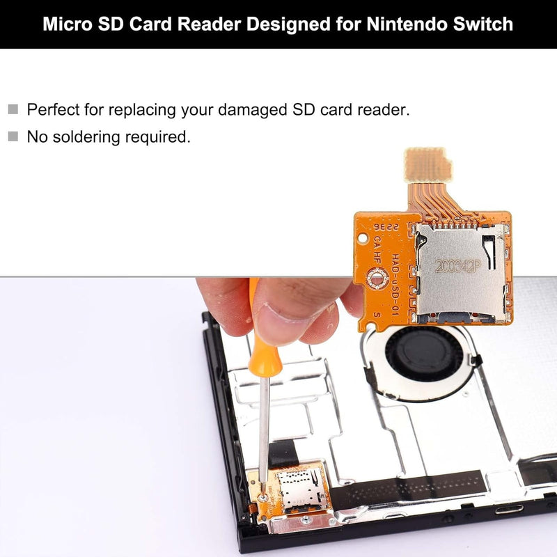 HAC-SD-01 Micro SD Card Slot Socket Reader for Nintendo Switch 2pcs