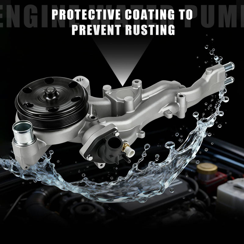 Water Pump with Thermostat for 2014-2020 Chevy Silverado GMC Sierra Cadillac