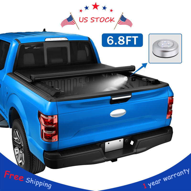 Soft Roll-Up Tonneau Cover for Ford F250 F350 Super Duty 6.8ft Bed