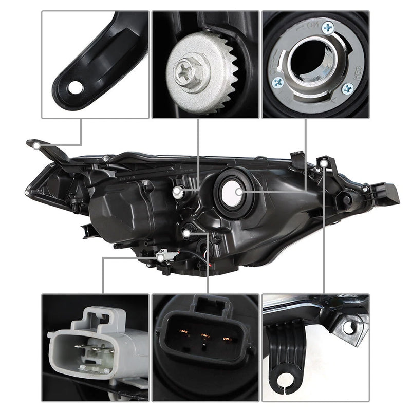 Headlights Headlamps For 2014 2015 2016 Toyota Corolla Left Driver Side Halogen