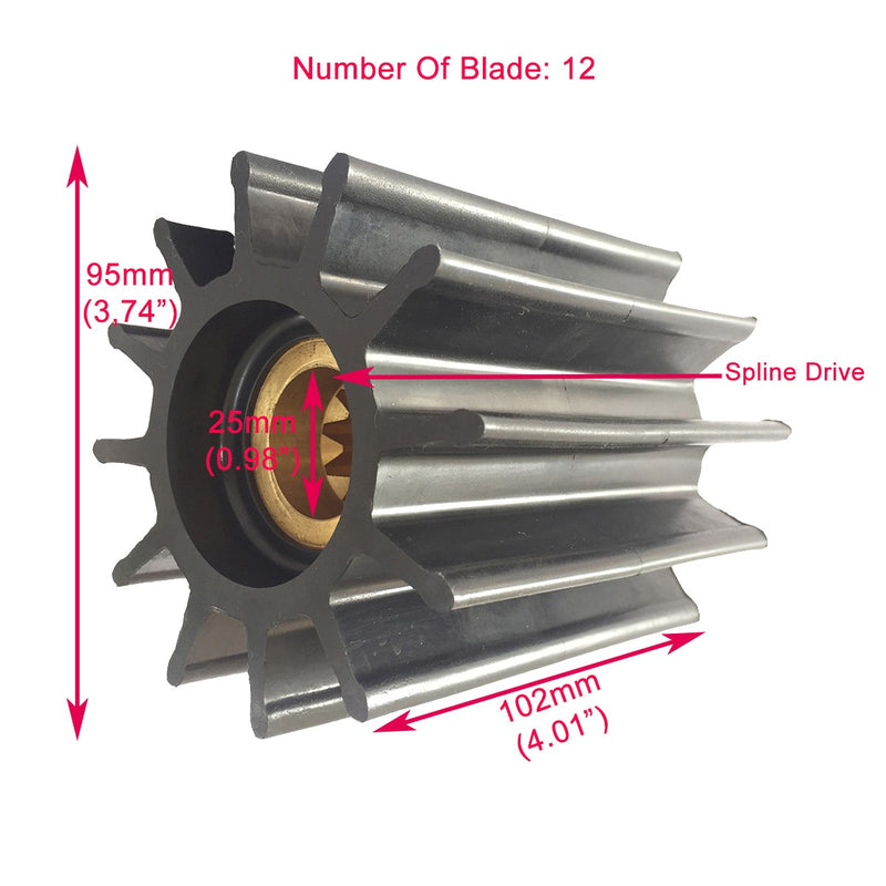 Impeller for Sherwood 29000K 500192 G2902-01 G2902X G2903-1 G2904-01 2 Pieces
