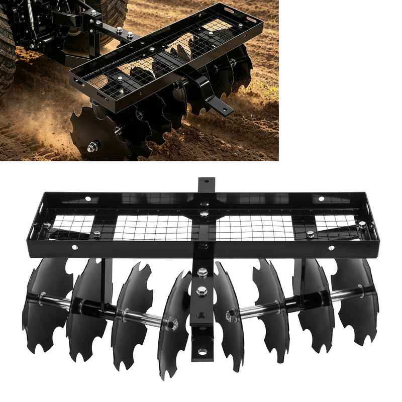 11" Rear Disc Harrow Steel Tow for Universal Tractor Sleeve Hitch Attachment