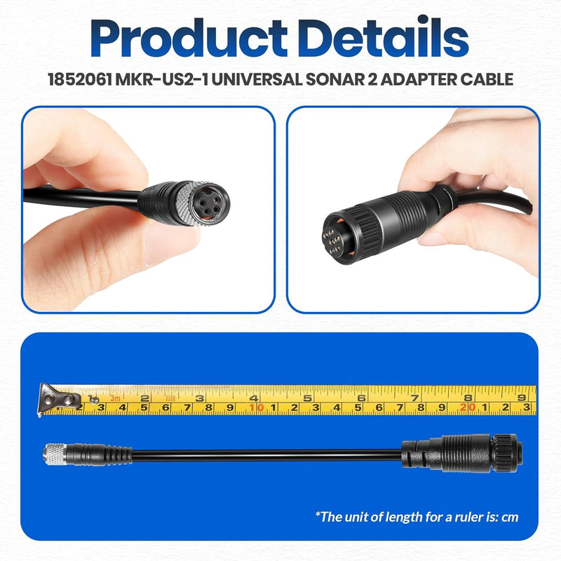 1852061 MKR-US2-1 Universal Sonar 2 Adapter Cable for Garmin 6-Pin 4-Pin