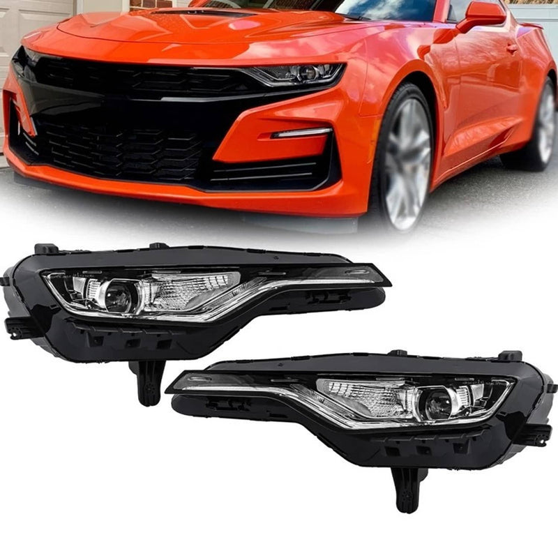 LED DRL Headlight Left+Right Pair for Chevy Camaro LS RS SS 2019-2024