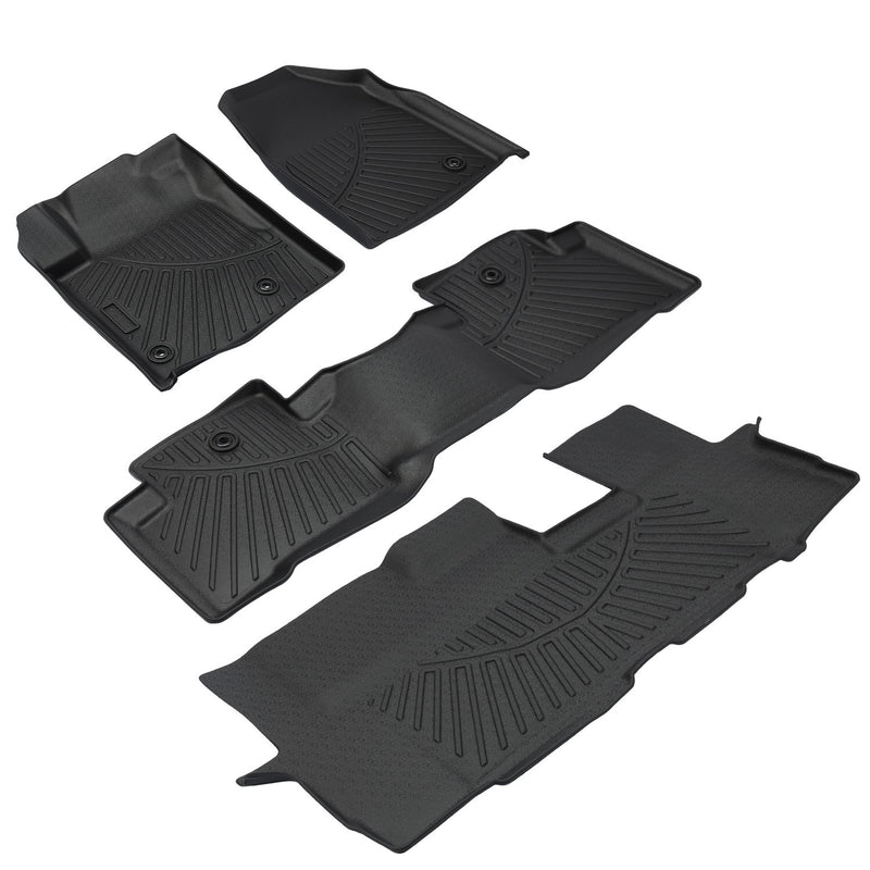 For 2009-2015 Honda Pilot Floor Mats Liner Front 2nd 3rd Row 4 Door Set