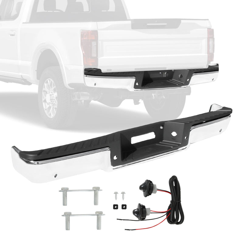 Chrome Rear Bumper Assembly Step Bumper with Hole for Ford F150 F250 2006-2008