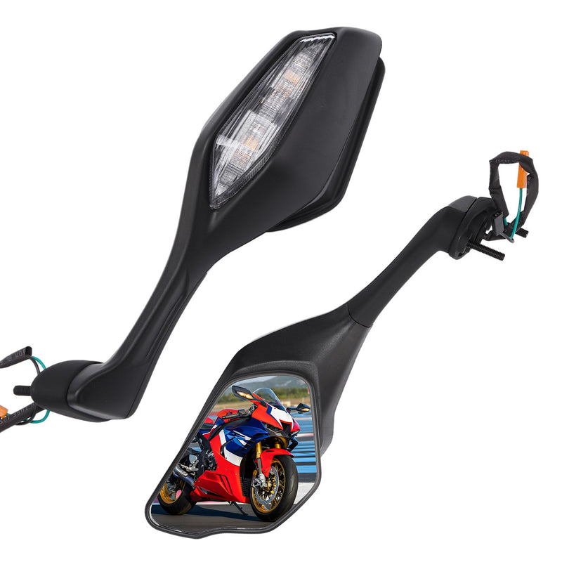 Rearview Wing Mirrors LED Turn Signal for Honda CBR1000RR 2017-2025