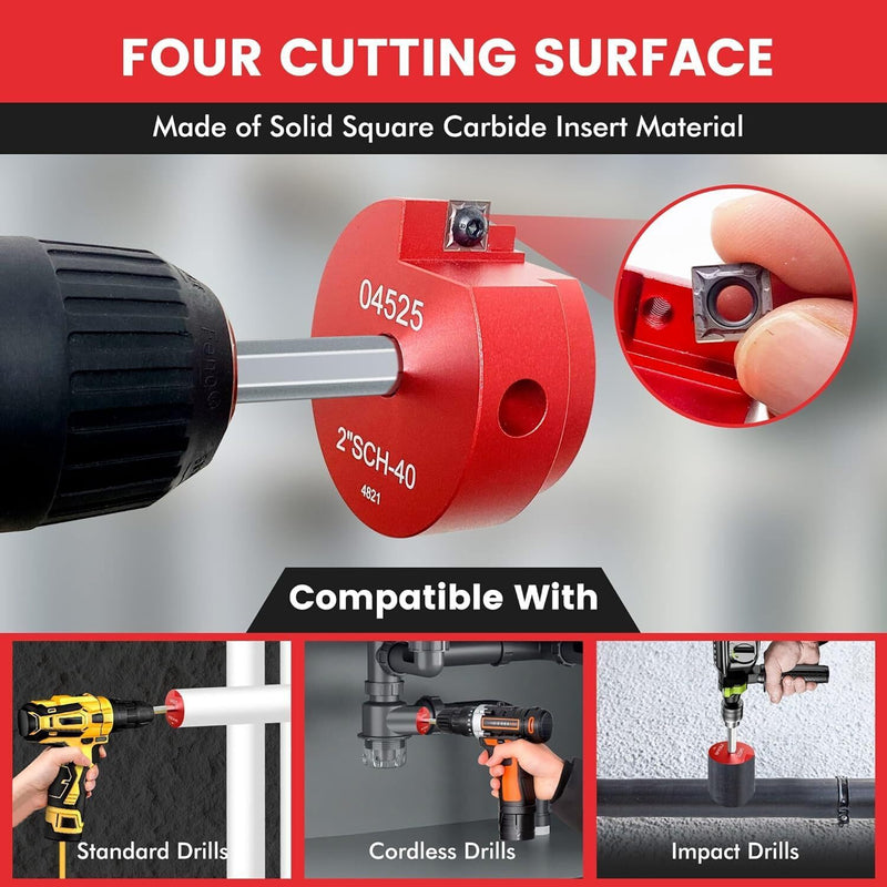 04529 PPRK6 Clean Ream Extreme Plastic Pipe Fitting Reamer Kit for Reed Tool