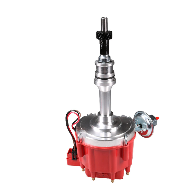 Red HEI Distributor for Ford 351W Windsor with 65K Hi-Output Coil Pigtails