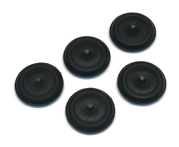 DURAFORCE 1 Inch Black Rubber Flush Mount Hole Plug for Sheet Metal Auto Body Panel 5 Pack