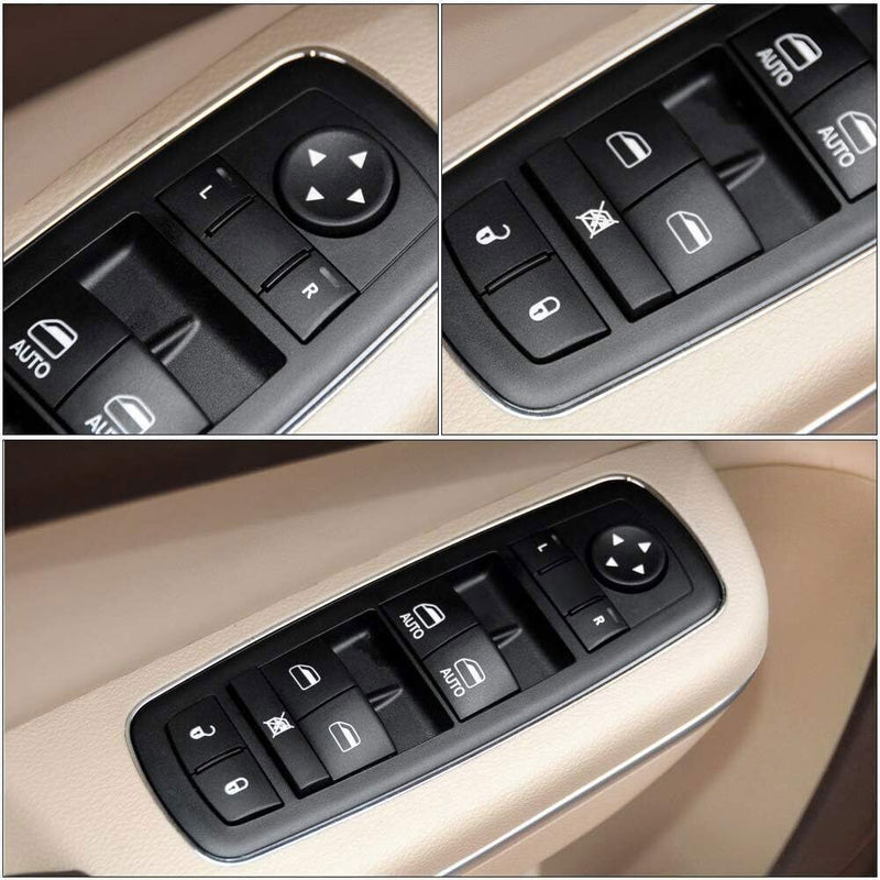56046823AE Black Front Driver Side Window Switch for 2016-2018 Ram 1500 2500
