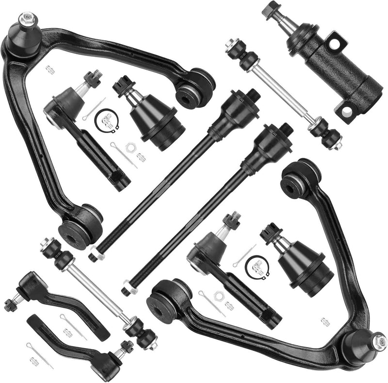 13Pcs Front Upper Control Arms Tie Rods Idler Arm Kit for Chevy Silverado