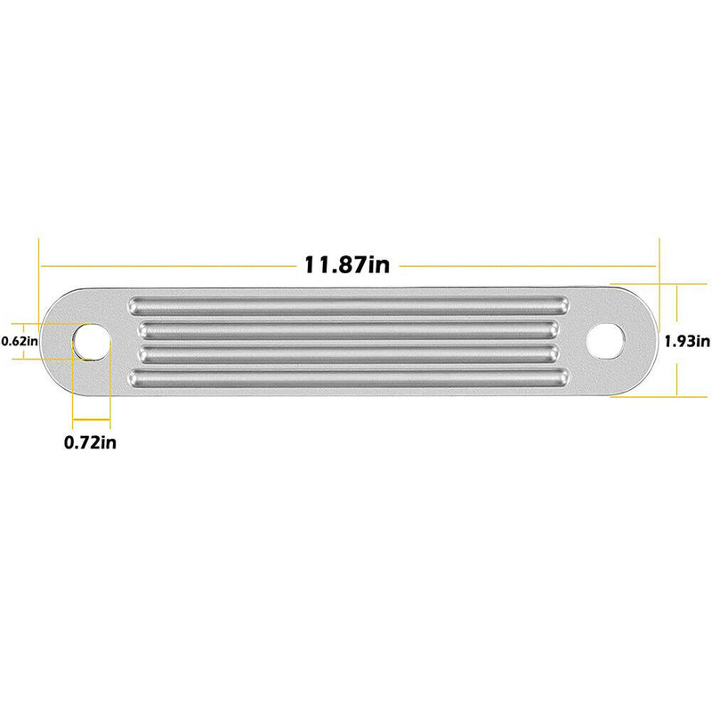 Transom Support Plate for Lower Bolt Holes 12" X 2", Holes 10