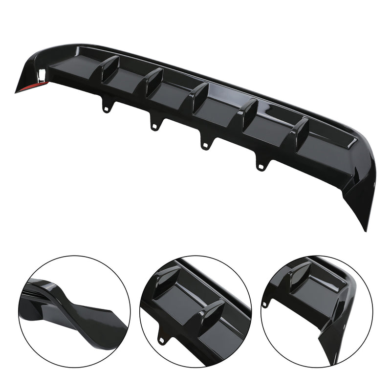 Shark Fin Rear Bumper Diffuser Glossy Black for Toyota Camry SE XSE 2018-2023