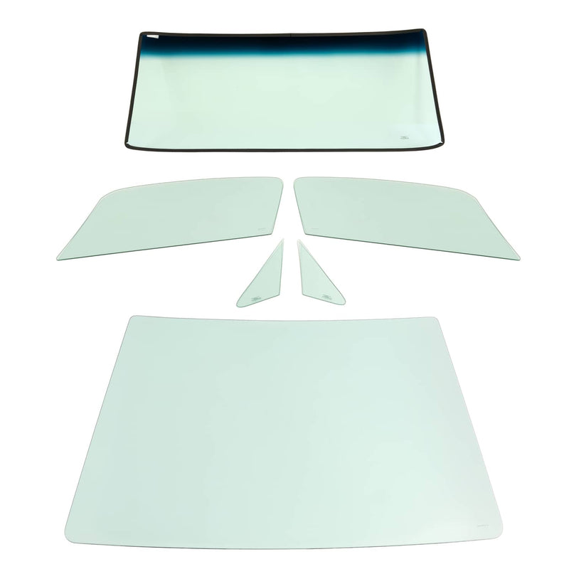 DURAFORCE Glass Windshield Vent Door Back Green Windows for Ford Mustang Fastback 1967-68