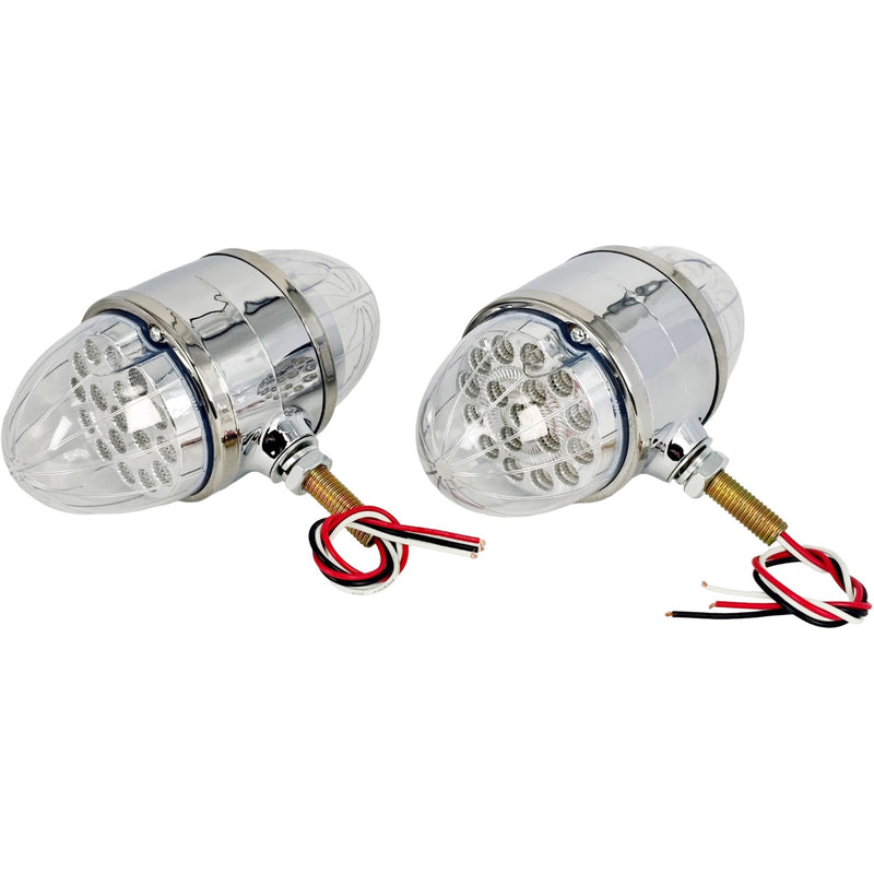Amber/Red Clear Lens 17 LED Watermelon Light for Kenworth T2000 T300 2X