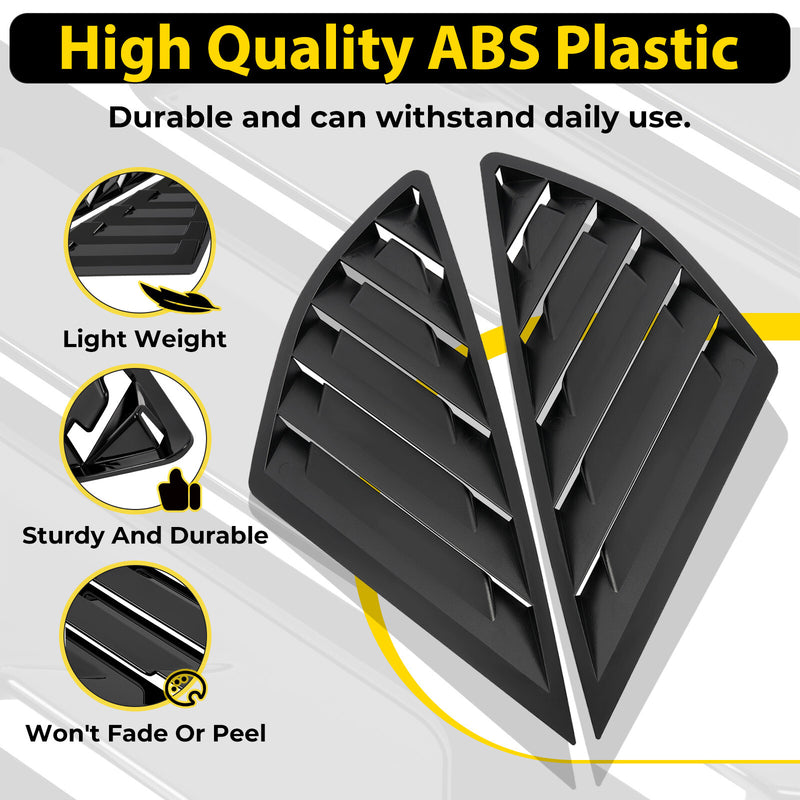 Side Quarter Window Louver Cover Scoop Vent for Ford Mondeo Fusion 2013-2020