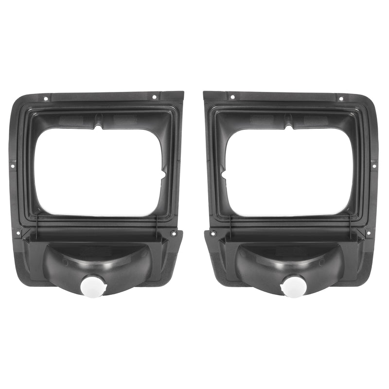 Headlight Headlamp Bezel Pair With Corner Parking Light for Dodge Pickup Truck