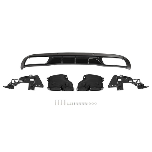 DURAFORCE Rear Bumper Diffuser Exhaust Tips for Mercedes Benz W205 Base Sedan 2015-2018