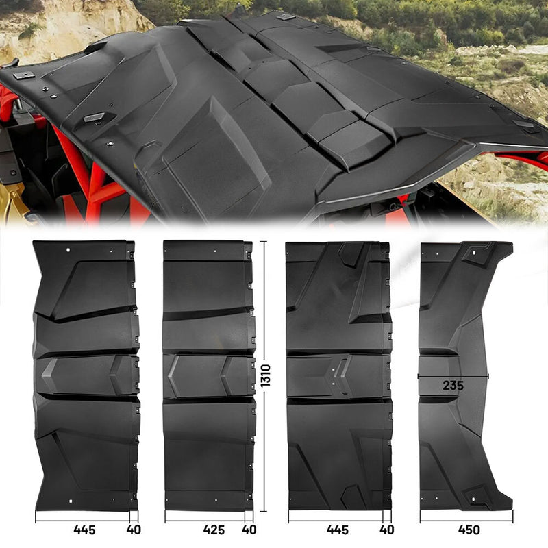 Plastic Hard Roof Top for Can Am Maverick MAX X DS Turbo R RR 4 Seater 4 Piece