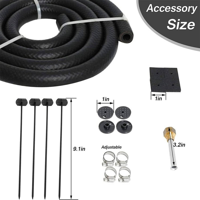 Universal 8 Rows Aluminum Remote Transmission Oil Cooler Radiator Converter Kit