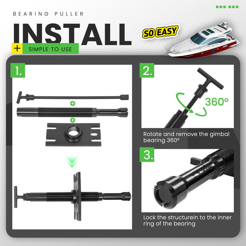 Gimbal Bearing Puller Alignment Tool for Mercruiser Alpha Bravo OMC Volvo Boat