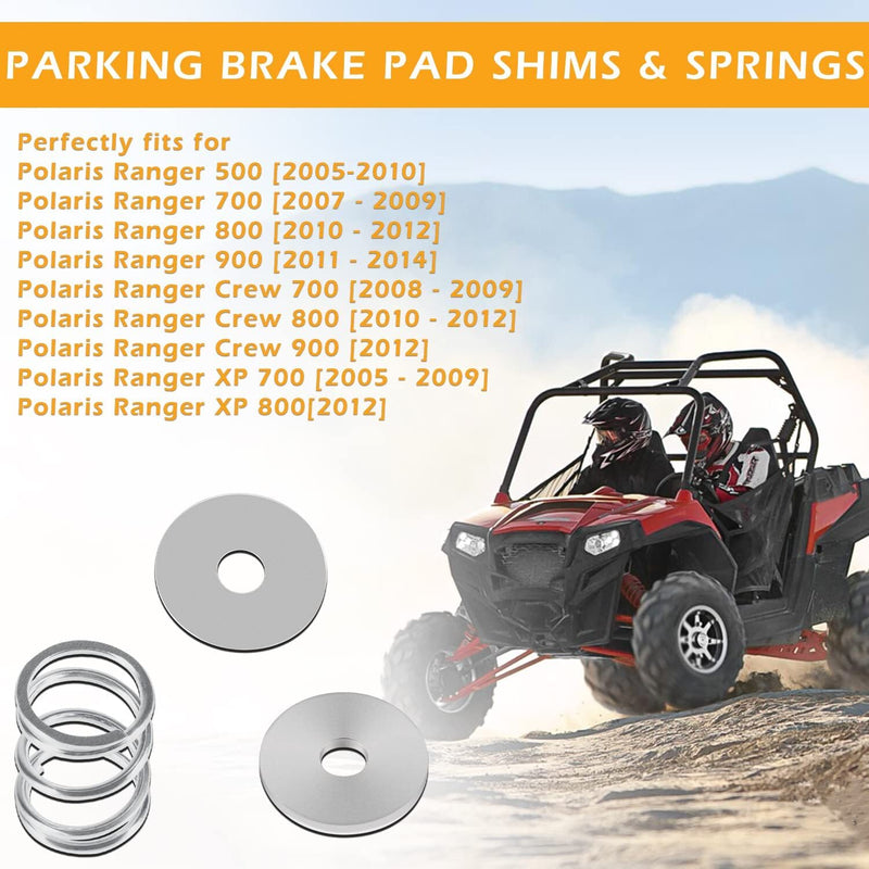 Parking Brake Pad Shims Springs for Polaris Ranger 05-13 500 700 800 900 EV