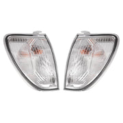 DURAFORCE Front Corner Lights Clear With Bulbs for Toyota Land Cruiser 1998-2004 Pair