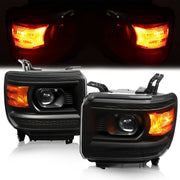 DURAFORCE Projector Headlights for GMC Sierra 1500 2500HD 3500HD 2014-2015 Pair