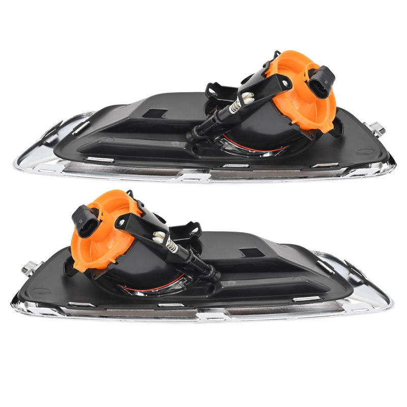 Fog Lights Bumper Lamps with Black Bezel Molding for Chevy Malibu 2013-2016