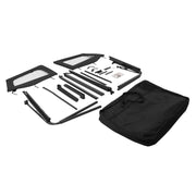 DURAFORCE Soft Top Kit Front Upper Half Doors Tinted Windows for Jeep Wrangler YJ 87-95