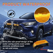 DURAFORCE ZZ2V00966 4PCS LED Amber Grill Marker Light Kit for 2019-2022 for Toyota RAV4