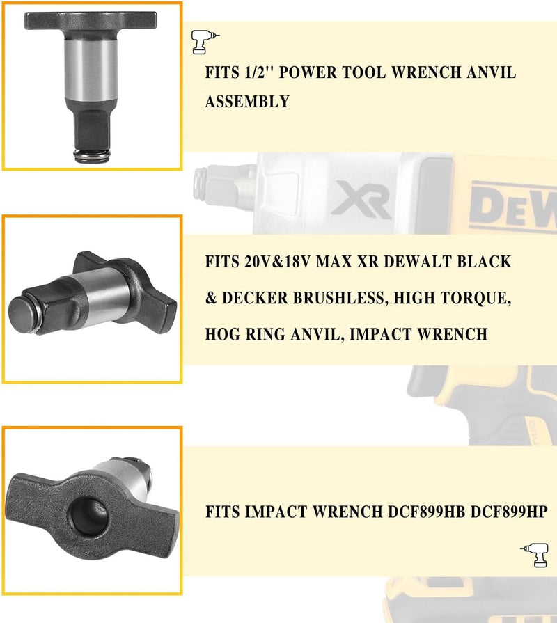 Impact Wrench Anvil Assembly 1/2'' for Dewalt 18V 20V MAX XR DCF899HB