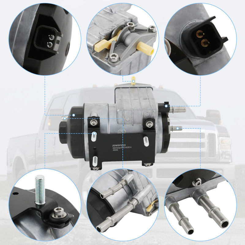 In-Line Diesel Fuel Pump with Filter for Ford F-250 F-350 F-450 Super Duty 08-20