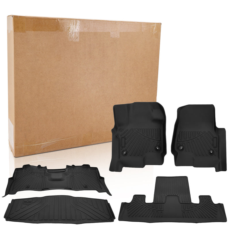 Floor Mats and Cargo Liner Fit for 2018-2025 Ford Expedition 7-Seater Waterproof